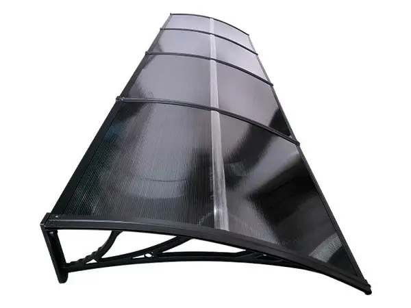 Copertină ECO 360x150 cm din policarbonat – Negru/Antracit - Negru/Antracit