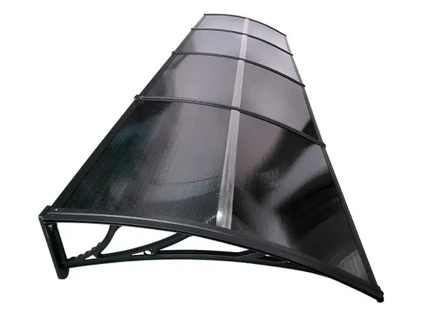 Copertină ECO 400x120 cm din policarbonat – Negru/Antracit - Negru/Antracit