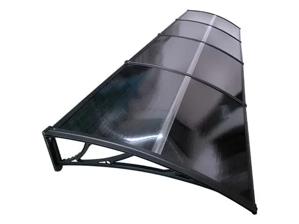 Copertină ECO 400x80 cm din policarbonat – Negru/Antracit - Negru/Antracit