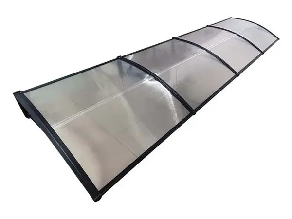 Copertină ECO 400x80 cm din policarbonat – Negru/Transparent - Negru/Transparent