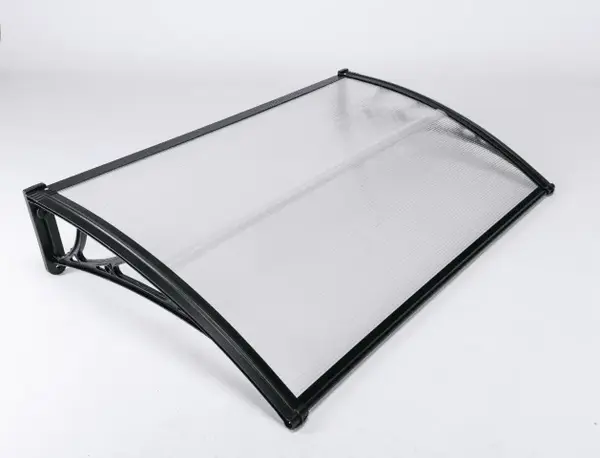 Copertină ECO 60x60 cm din policarbonat – Negru/Transparent - Negru/Transparent