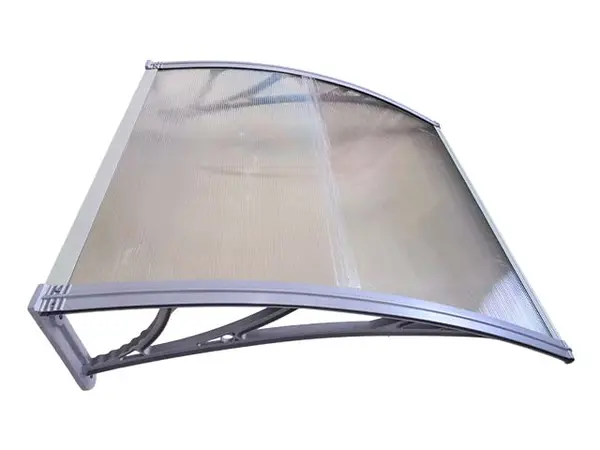 Copertină ECO 80x80 cm din policarbonat – Gri/Transparent - Gri/Transparent