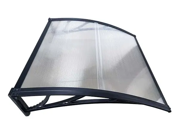 Copertină ECO 80x80 cm din policarbonat – Negru/Transparent - Negru/Transparent