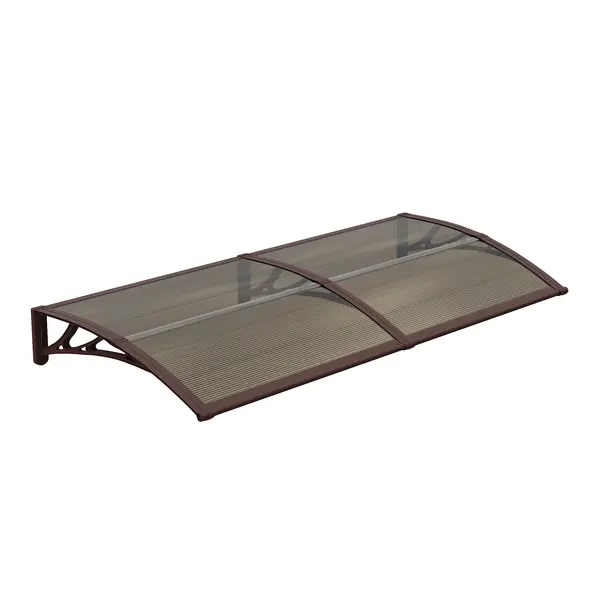 Copertină ECO de ușă 240x150cm marchiză adăpost acoperiș maro-bronz - Maro/Bronz
