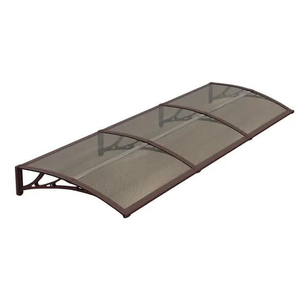 Copertină ECO de ușă 360×100cm marchiză adăpost acoperiș maro-bronz - Maro/Bronz
