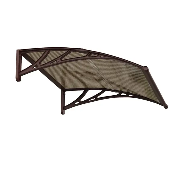 Copertină ECO de ușă 80x80cm marchiză adăpost acoperiș maro-bronz - Maro/Bronz