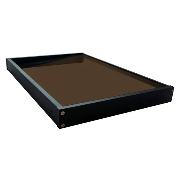 Copertină GIMI PRO Otel+Plexiglas de ușă 115x80cm marchiză adăpost acoperiș negru-bronz - Negru/Bronz