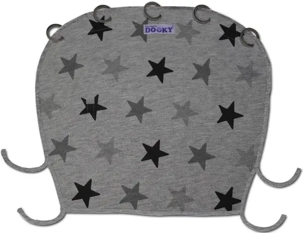 Copertină pentru cărucior cu UPF50 + protecţie Dooky - Grey Stars