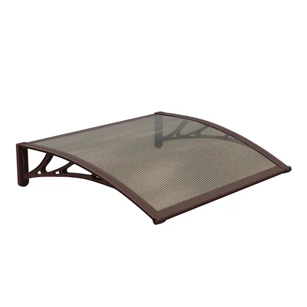 Copertină PREMIUM 100x100 cm, placă 6 mm dintr-o bucată – Maro/Bronz - Maro/Bronz