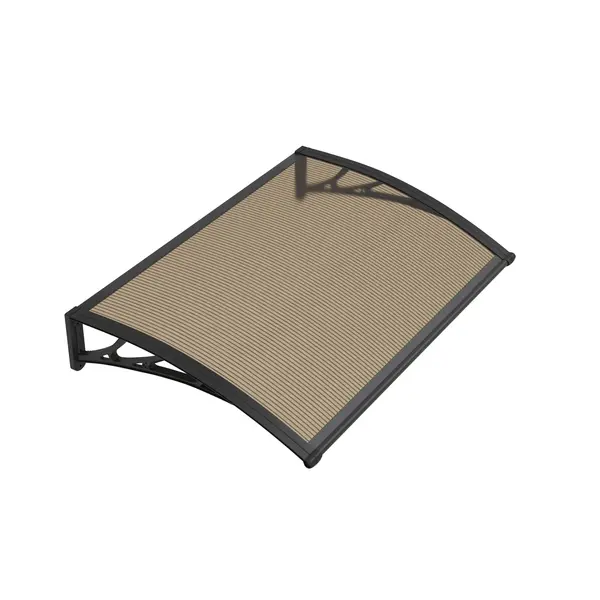 Copertină PREMIUM 100x60 cm, placă 6 mm dintr-o bucată – Negru/Bronz - Negru/Bronz