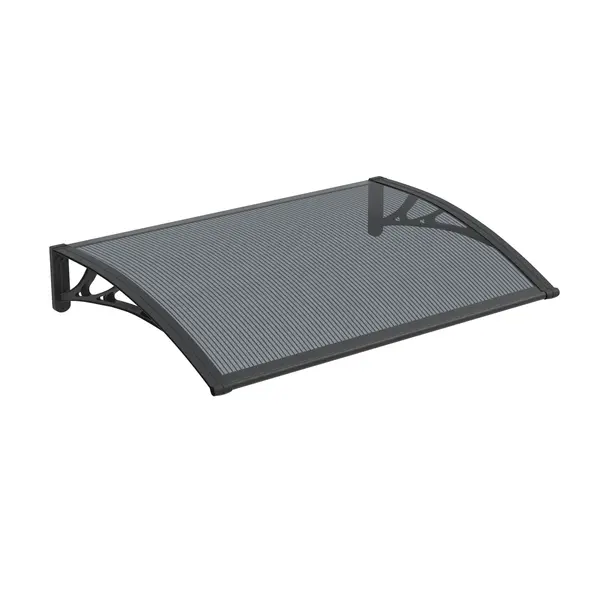 Copertină PREMIUM 120x80 cm, placă 6 mm dintr-o bucată – Negru/Antracit - Negru/Antracit