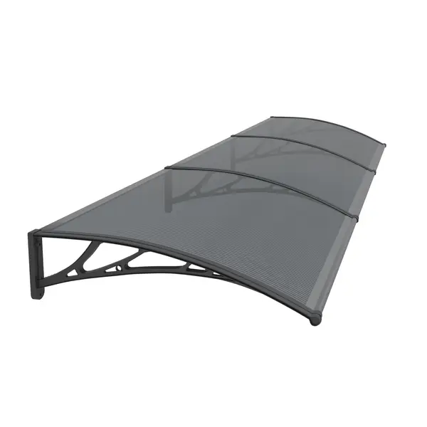Copertină PREMIUM 300x150 cm, placă 6 mm dintr-o bucată – Negru/Antracit - Negru/Antracit