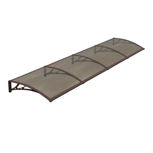 Copertină PREMIUM 360x150 cm, placă 6 mm dintr-o bucată – Maro/Bronz - Maro/Bronz