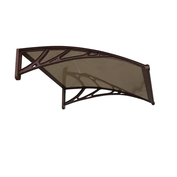 Copertină PREMIUM 80x80 cm, placă 6 mm dintr-o bucată – Maro/Bronz - Maro/Bronz
