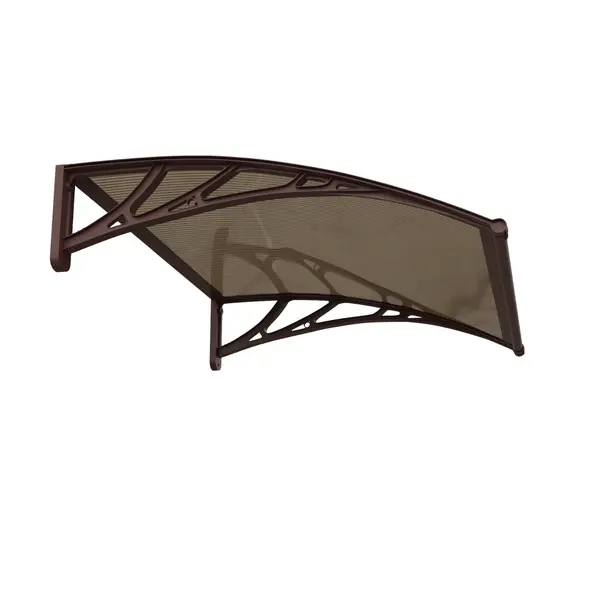 Copertină PREMIUM 80x80 cm, placă 6 mm dintr-o bucată – Maro/Bronz - Maro/Bronz