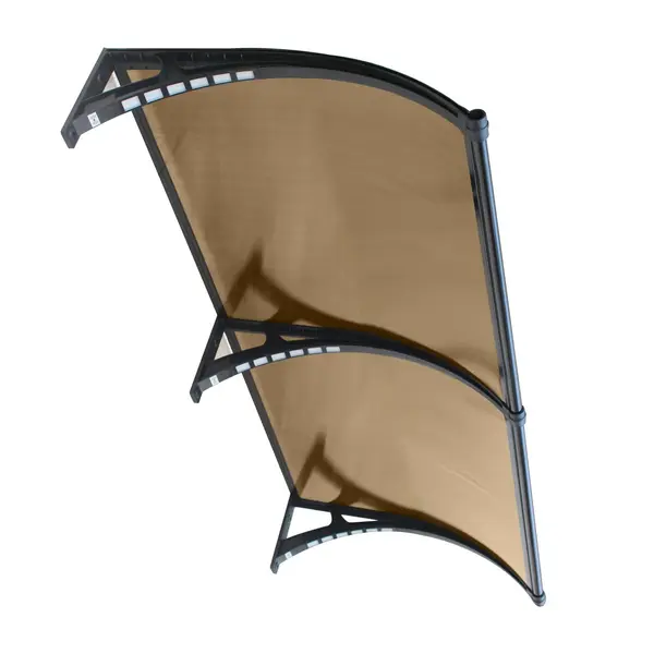 Copertină PREMIUM LUMI 300x100 cm cu senzor și panou solar – Negru/Bronz - Negru/Bronz