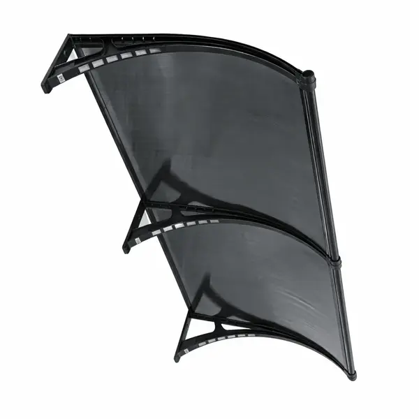 Copertină PREMIUM LUMI 300x100 cm cu senzor și panou solar – Negru/Antracit - Negru/Antracit