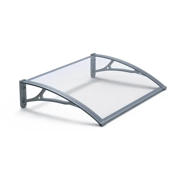 Copertină PRO 100x120 cm din aluminiu și plexiglas – Gri/Transparent - Gri/Transparent