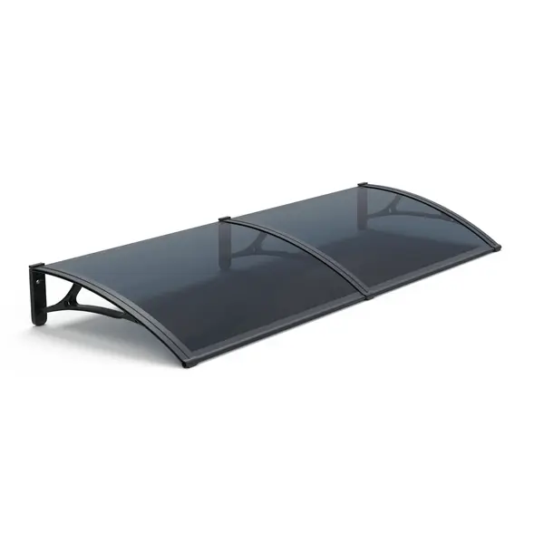 Copertină PRO 120x150 cm din aluminiu și plexiglas – Negru/Antracit - Negru/Antracit