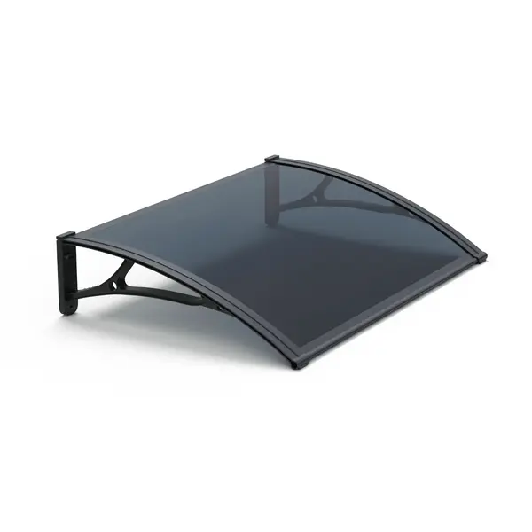 Copertină PRO 150x100 cm din aluminiu și plexiglas – Negru/Antracit - Negru/Antracit