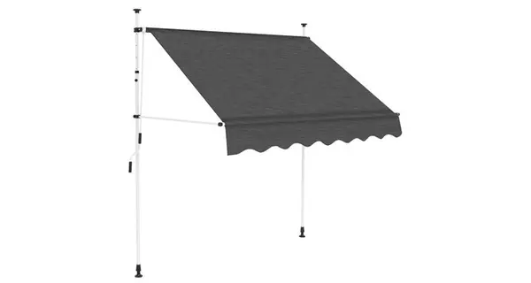 Copertina retractabila, actionare manuala, antracit, 150 cm