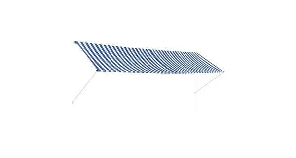 Copertina retractabila, albastru si alb, 400 x 150 cm