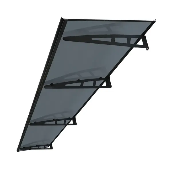 Copertină VIVIEN PRO 270x80 cm din aluminiu și plexiglas – Negru/Antracit - Negru/Antracit