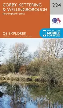 Corby, Kettering and Wellingborough. September 2015 ed, Sheet Map/Ordnance Survey