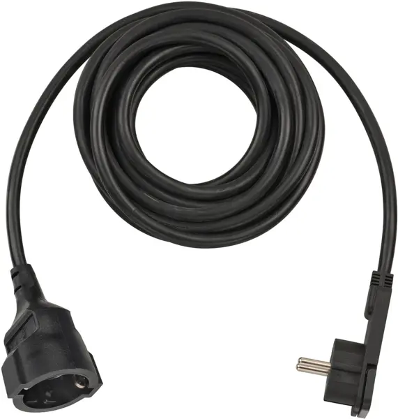 cordon prelungitor brennenstuhl cu cap plat, 5m - negru