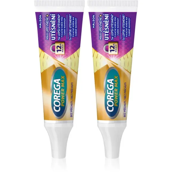 Corega Max Control cremă de fixare pentru proteze dentare 2x40 g