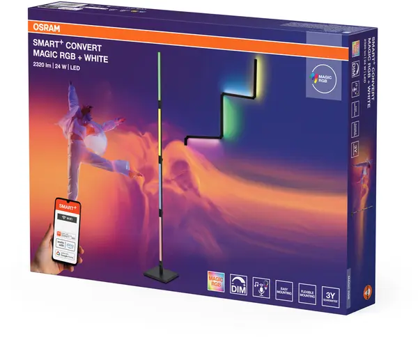 Corp de iluminat inteligent Osram - Magic RGBW, 24W, dimabil, negru