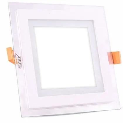 Corp iluminat LED patrat incorporabil 12W 6400K alb rece, sticla V-TAC SKU-4741