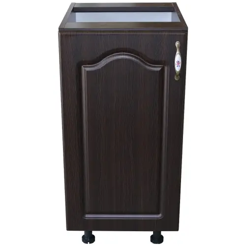 Corp inferior cu 1 usa stanga Zebra, Wenge/ MDF Wenge Mustata, fara blat, 40 x 82 x 50 cm