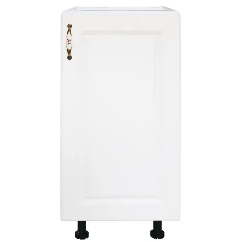 Corp inferior cu 1 usa Zebra, Alb/MDF Alb Lucios, fara blat, 40 x 82 x 50 cm