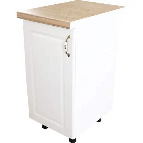 Corp inferior cu 1 Usa Zebra, Alb/MDF Alb mat, si blat Artar 40 x 85 x 60