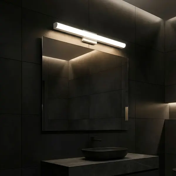 Corp LED baie alb, cu priza, 15w, 4000K, lumina neutra, cu protectie IP44 - Default Title