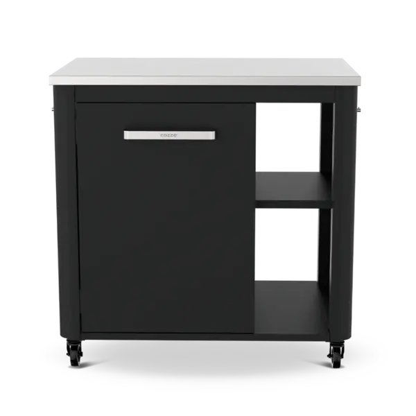 Corp modular bucatarie exterioara din otel inoxidabil 90cm spatiu depozitare negru gradina