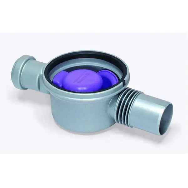 Corp sifon baie cu evacuare laterala si racord lateral Kessel, System 100