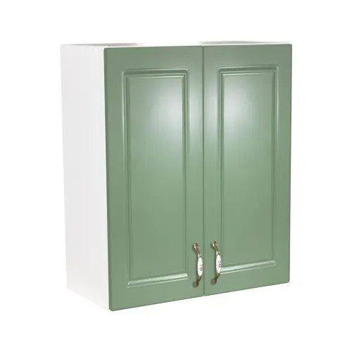Corp superior 60 cu 2 usi cu scurgator de vase Zebra MDF verde drept
