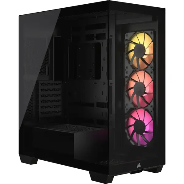 CORSAIR Carcasa Corsair 3500X ARGB Tempered Glass Mid-Tower, reverse connection compatible, negru