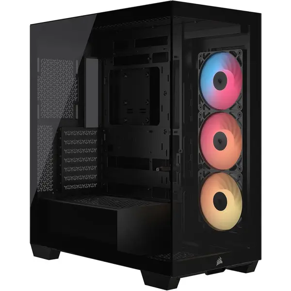 CORSAIR Carcasa Corsair 3500X RSR ARGB Tempered Glass Mid-Tower, Negru