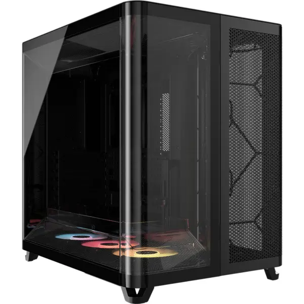 CORSAIR Carcasa Corsair AIR 5400 RS-R ARGB, Triple Chamber, Panoramic Glass, Mid-Tower, Negru