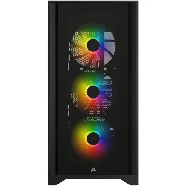 CORSAIR Carcasa Corsair iCUE 4000X RGB Tempered Glass Black