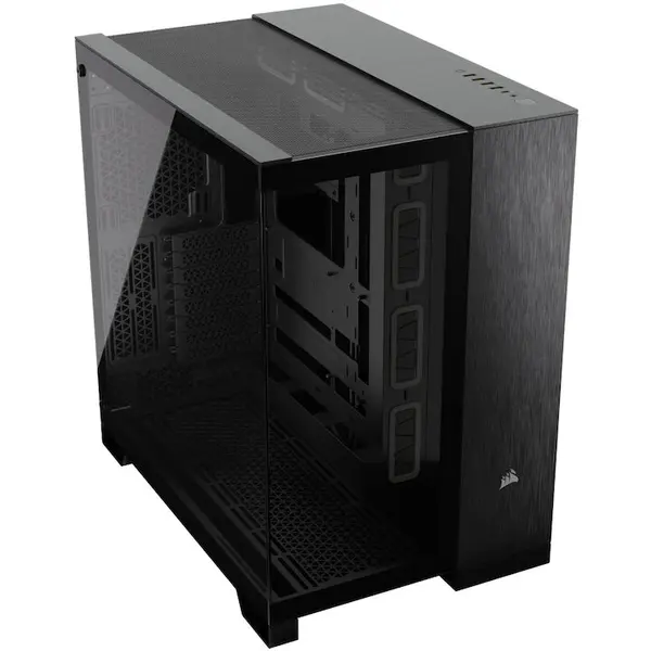 CORSAIR Carcasa dual chamber Corsair 6500X, Mid-Tower, Black/Obsidian Aluminum