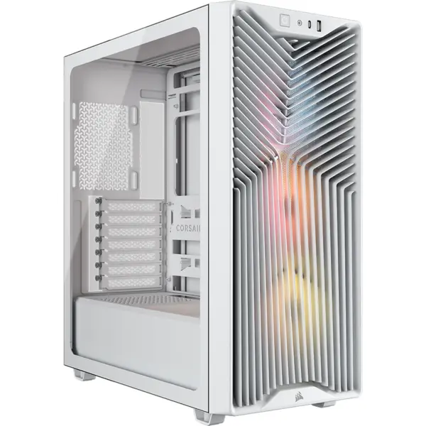 CORSAIR Carcasa PC Corsair 3200D RS ARGB, Mid-Tower, ATX, 3 ventilatoare incluse RS120 ARGB, Alb