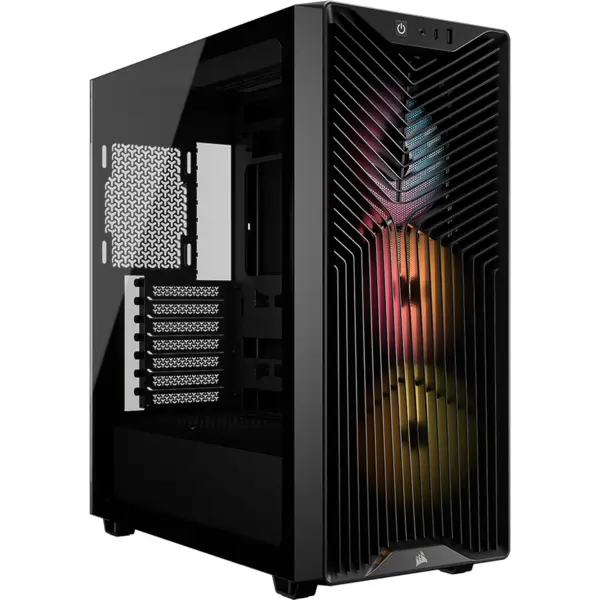 CORSAIR Carcasa PC Corsair 3200D RS ARGB, Mid-Tower, ATX, 3 ventilatoare incluse RS120 ARGB, Negru