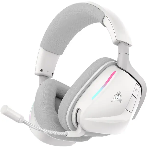 CORSAIR Casti gaming Corsair Void v2, 2.4GHz Wireless - Bluetooth - Dolby Atmos, compatibile PC/Mac/PS4/PS5/Switch, fast charging, Alb