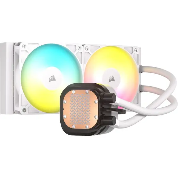 CORSAIR Cooler Procesor CORSAIR NAUTILUS 240 RS ARGB ALB, racire cu lichid, dimensiune radiator 275x125x125mm, 2 ventilatoare ARGB, viteza ventilatoare: 1700RPM
