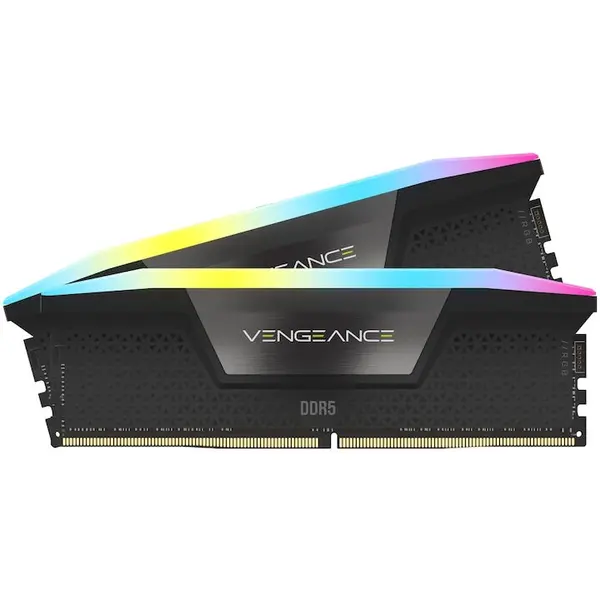 CORSAIR Memorie Corsair VENGEANCE, Tip DDR5, Capacitate 32GB, KIT 2x16GB, 6600MT/s, CL38, 1.35V, XMP, RGB, Negru