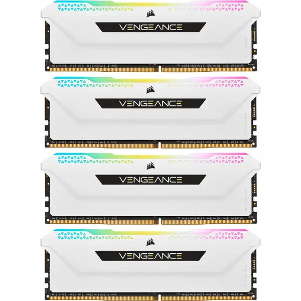 CORSAIR Memorie RAM Corsair Vengeance RGB PRO SL, 32GB (4x8GB), RGB, White, DDR4, 3200MHz, CL16, Quad Channel Kit